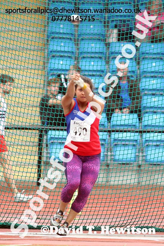 Womens under-20s hammer, Northern Championships, Sport City, Manchester. Photo: David T. Hewitson/Sports for All Pics